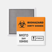 生物学的災害［有害物質］滅菌食洗機磁石 マグネット (正面/裏面)