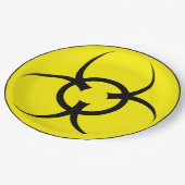 生物学的災害［有害物質］紙プレート。 ペーパープレート (アングル)