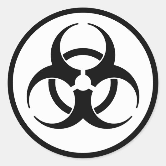 生物学的災害［有害物質］記号シール ラウンドシール (正面)