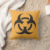 生物学的災害［有害物質］記号 クッション (ブランケット)
