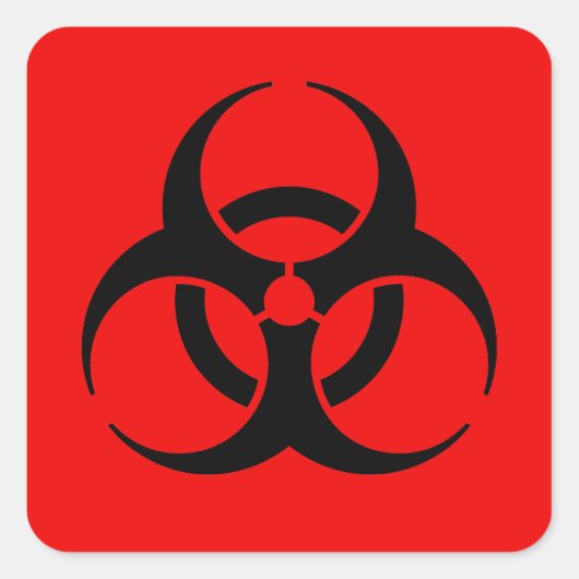 生物学的災害［有害物質］記号 スクエアシール (正面)