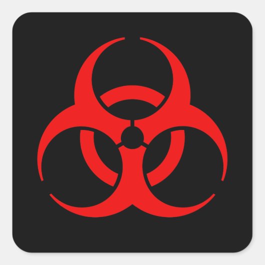 生物学的災害［有害物質］記号 スクエアシール (正面)