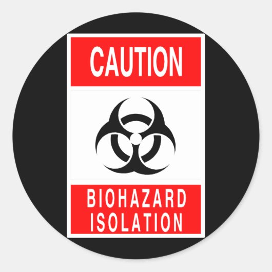 生物学的災害［有害物質］記号 ラウンドシール (正面)