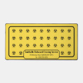 生物学的災害［有害物質］記号 – 黄色い背景の黒 デスクマット (正面)