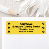 生物学的災害［有害物質］記号 – 黄色い背景の黒 ラベル (インサイチュ)