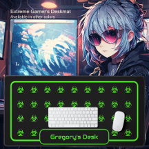 生物学的災害［有害物質］記号 – 黒い背景の緑