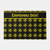 生物学的災害［有害物質］警告の形式とカスタマイズ可能な文字 ドアマット (正面)