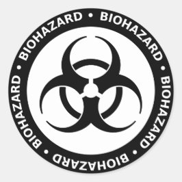 生物学的災害［有害物質］警告ステッカー ラウンドシール
