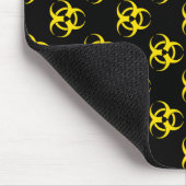 生物学的災害［有害物質］警告マウスパッドと文字カスタム付き マウスパッド (コーナー)