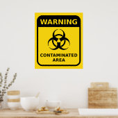 生物学的災害［有害物質］警告標識 ポスター (キッチン)