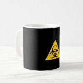 生物学的災害［有害物質］警報標識 コーヒーマグカップ (正面左)