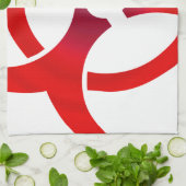 生物学的災害［有害物質］ – 赤 キッチンタオル (折り畳み)