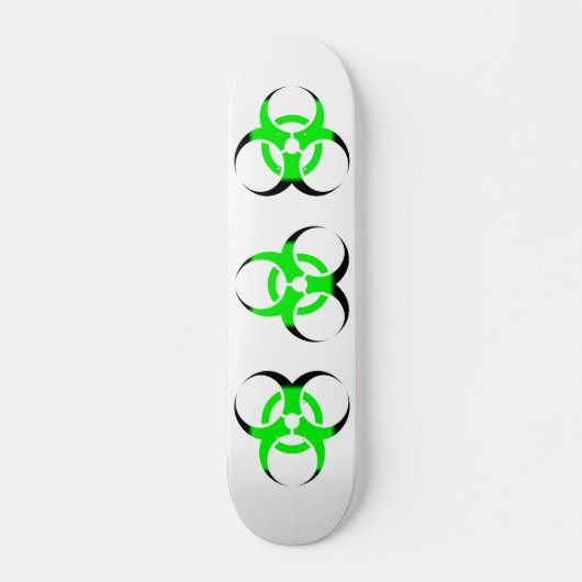生物学的生物学的災害［有害物質］記号（緑と黒） スケートボード (正面)