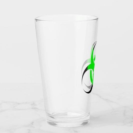 生物学的生物学的災害［有害物質］記号（緑と黒） タンブラーグラス (右)