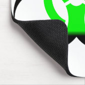 生物学的生物学的災害［有害物質］記号（緑と黒） マウスパッド (コーナー)