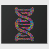 生物学的DNA分子ワードクラウド科学先生 ラッピングペーパー (フラット)