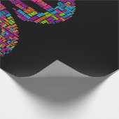 生物学的DNA分子ワードクラウド科学先生 ラッピングペーパー (角)