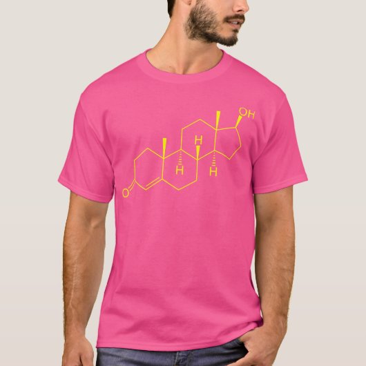 生物学科学ボディビルステロイド Tシャツ (正面)