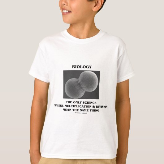 生物学科学部の乗法同じ事 Tシャツ (正面)
