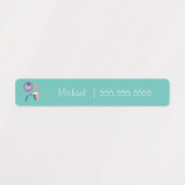 生物学系学校給食名番号ラベル ラベル (デザイン1)