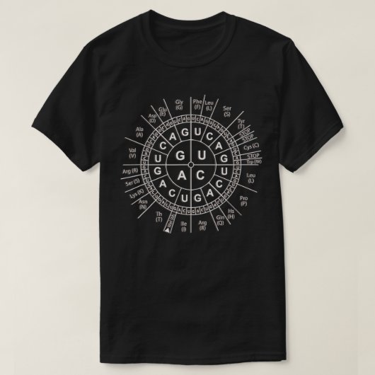 生物学素晴らし遺伝暗号Sun ScienceユーモアGif Tシャツ (デザイン正面)