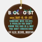 生物学者おもしろいによる生物学先生 セラミックオーナメント (正面)