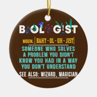 生物学者おもしろいによる生物学先生 セラミックオーナメント