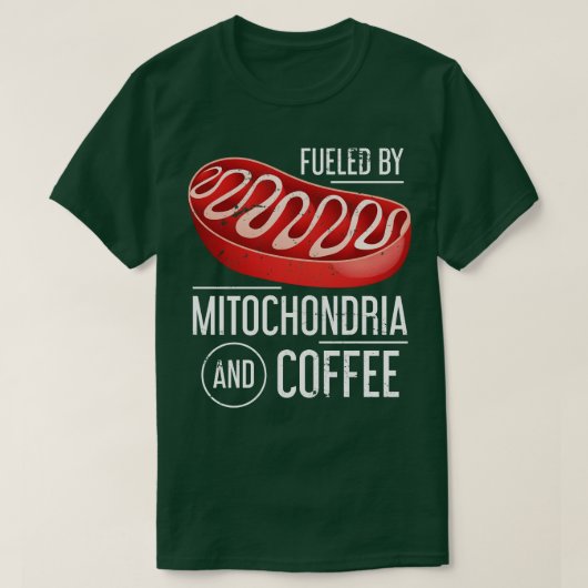 生物学者おもしろい引用文ミトコンドリア生物学 Tシャツ (デザイン正面)