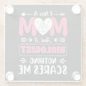 生物学者おもしろい母、生物学者母おもしろい ガラスコースター (裏面)