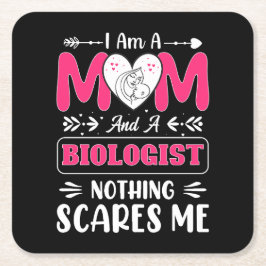 生物学者おもしろい母、生物学者母おもしろい スクエアペーパーコースター