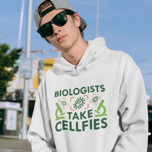 生物学者がセルフィーを撮る パーカ