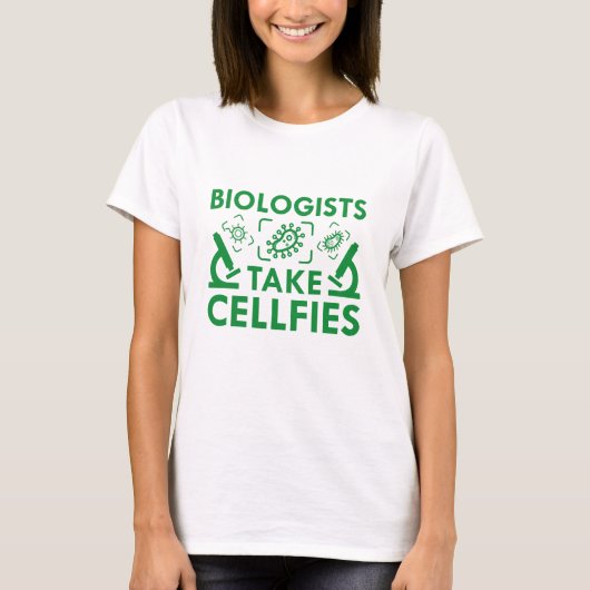 生物学者が地下室に入る Tシャツ (正面)