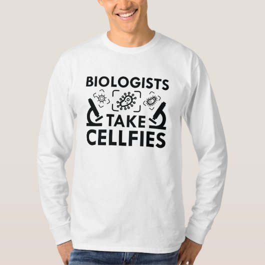 生物学者が地下室に入る Tシャツ (正面)