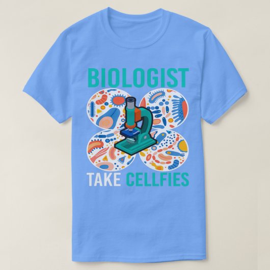 生物学者が微生物学の細胞を採取する Tシャツ (デザイン正面)