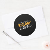 生物学者の科学先生生物学 ラウンドシール (封筒)