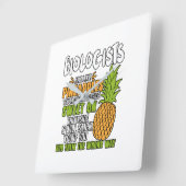 生物学者はパイナップルのようです スクエア壁時計 (傾斜)