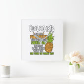 生物学者はパイナップルのようです スクエア壁時計 (ホーム)