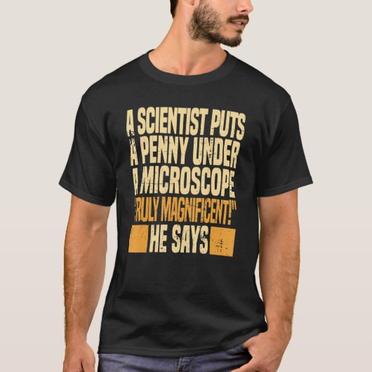 生物学者笑わされる科学者先生科学バイオ Tシャツ (正面)