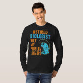 生物学者退職した魚釣り退職 Tシャツ (正面フル)