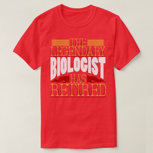 生物学者退職した Tシャツ (デザイン正面)