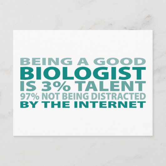 生物学者3%の才能 ポストカード (正面)