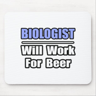 生物学者…ビールに役立つ マウスパッド