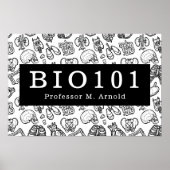 生物学解剖学授業先生標識 ポスター (正面)