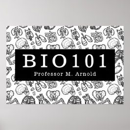 生物学解剖学授業先生標識 ポスター