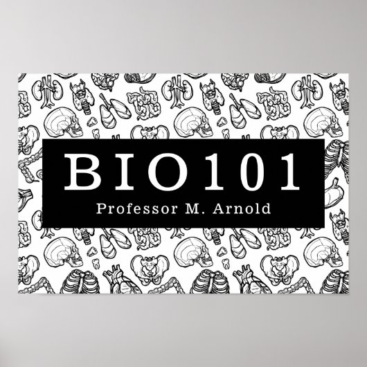 生物学解剖学授業先生標識 ポスター (正面)