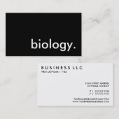 生物学。 名刺 (正面/裏面)