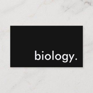 生物学。 名刺