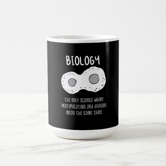 生物学 – 生物学で唯一の科学の賜物 コーヒーマグカップ (中央)