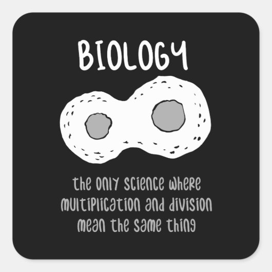 生物学 – 生物学で唯一の科学の賜物 スクエアシール (正面)