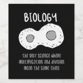 生物学 – 生物学で唯一の科学の賜物 ワインラベル (シングルラベル)